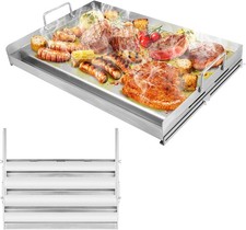 Universal Grillplatte 63,4x40,8 cm für Gas-, Holzkohle- & Elektrogrills, BBQ Pla