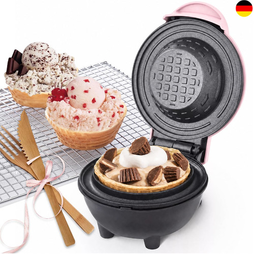 Rosa mini waffelschalen maker - rosa,