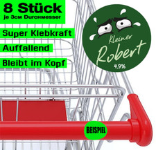 8x Shopping Trolley Stickers