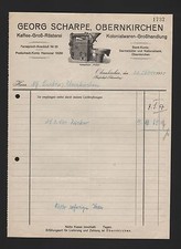 OBERKIRCHEN, Rechnung 1925, Georg Scharpe Kaffee-Groß-Rösterei