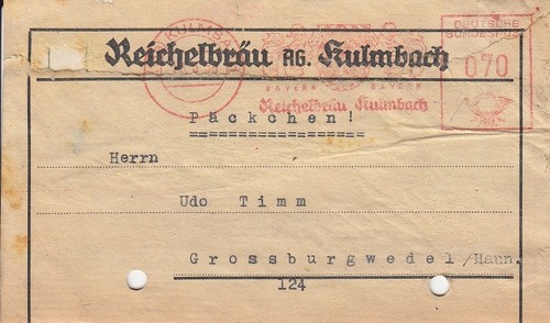 Kulmbach reichelbräu 1956 - kulmbach,,