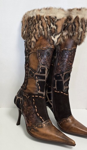 Botas cuero vintage - cuero, raras