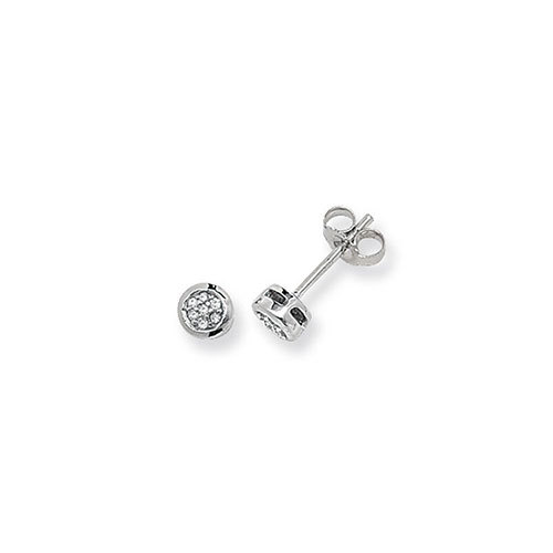9ct weißgold runde diamant - runde,