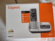 Gigaset E560A, Schnurloses Seniorenelefon mit Anrufbeantworter, silber OVP