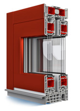 Aluplast - Hebe Schiebetür - Terrassentür - Aluschale - flache Thermoschwelle