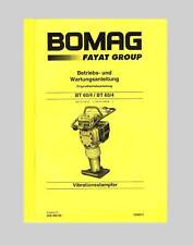 BOMAG BT 60/4  BT 65/4 Vibrationsstamper Betriebsanleitung Wartungsanleitung 201