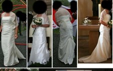 Schlichtes Brautkleid in ivory