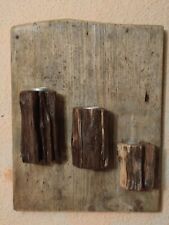 Kerzenhalter Altholzbrett mit Eicheast 