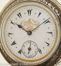 ANTIKE SCHWEIZER BILLODES TASCHENUHR - FÜR DEN OSMANISCHEN MARKT - 800er SILBER