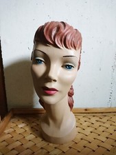 Vintage Mannequin Head Model Büste Puppe Kopf Frau Schmuck Halter