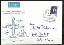 DDR 1960 - Luftpost Erinnerungsumschlag Erstflug Berlin - Moskau Sonderstempel