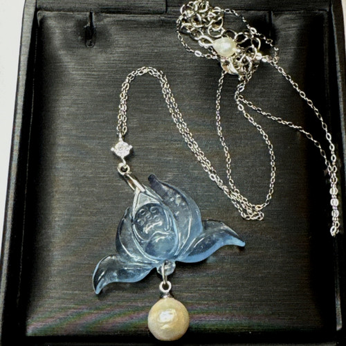 Kette anhänger aquamarin - kette,