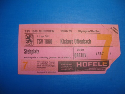 Ticket tsv 1860 - 78/79,