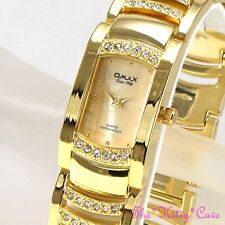 OMAX JES610 Gold Champagner Zifferblatt Uhr mit Seiko Uhrwerk & Swarovski Strass