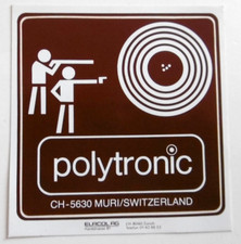 Werbe-Aufkleber polytronic Trefferanzeige System Muri Schweiz Schießsport 11 cm