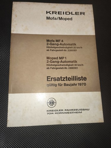 Kreidler ersatzteilkatalog - kreidler,