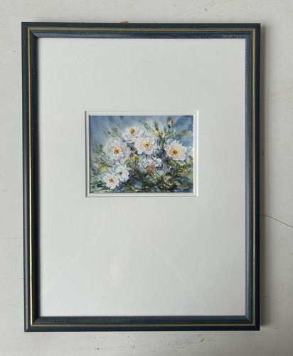 Aquarell blühende weisse