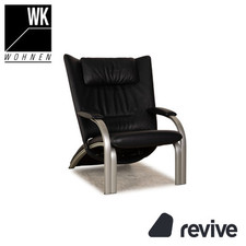 WK Wohnen Spot 698 Leder Sessel Dunkelblau manuelle Funktion Relaxfunktion