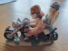 DEKO Motorrad mit Fahrer und Sozius