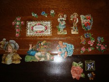 Konvolut Oblaten / Glanzbilder antik