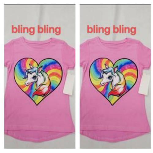 Mädchen shirt mit einhorn - ,