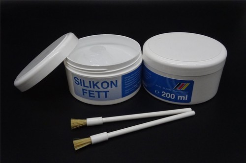 400ml silikonfett 2x pinsel - +,