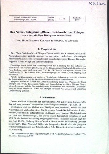 Das naturschutzgebiet blauer - das,