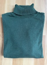 FINSHLEY & HARDING feiner Herren Pullover Prima Cotton Rollkragen 54 Forest Grün