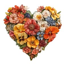 9x stickers flowers heart car