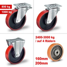 Schwerlastrollen Lenkrollen Bremse Schwerlast 160mm 200mm 1000kg 2000kg 3000kg