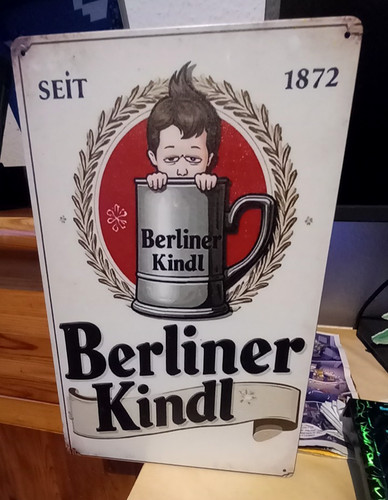 Blechschild berliner kindl - blechschild,
