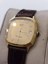 Vintage Seiko Connaisseur Quartz Uhr 5932-5070 vergoldet Armbanduhr Watch 