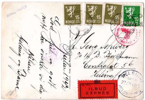 Norwegen 1942 2x15 - 1942,, öre