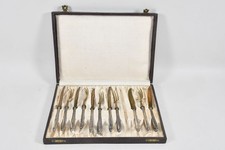 C26R33- Besteck Set 6 Personen Messer & Gabel mit Griffe Silber 800 