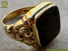 Antik 333 Gold Siegelring Onyx