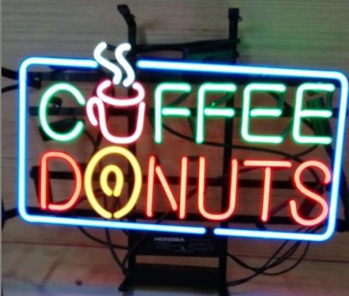 Coffee donuts neon sign - neon,