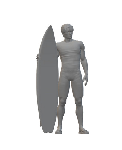 Mann figur surfer - figur,
