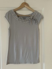 H&M T-Shirt Schleife Rundhals