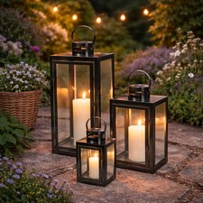 3-tlg Luxus Gartenlaternen Set