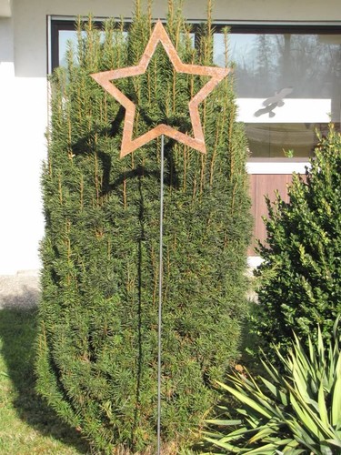 Edelrost gartenstecker stern - edelrost,