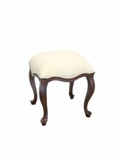 Hocker Fußhocker Sitzbank englischer Stil Massivholz mit Polsterung (3798)