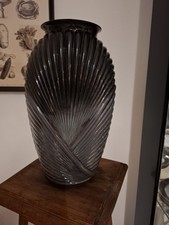 Art Deco Vase Schwarz, 37 Cm