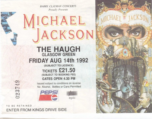 Michael jackson ticket - michael,