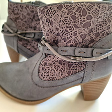 Damenschuhe / Stielletten Größe 36 Young Spirit London Blau/Grau