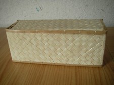 Teeschachtel Aufbewahrungsbox für Teebeutel  Bast geflochten