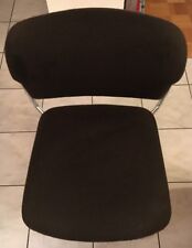 Drabert Besucherstuhl in Braun Stoff Stapelstuhl Konferenzstuhl Seminarstuhl