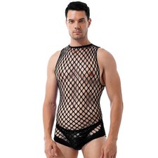 Herren Strumpfhose Transparent Bodystockings Ganzkörper Body Overall Nachtwäsche