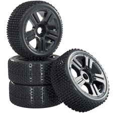 Buggy Reifen Felgenset Hunter mit 5-Speichenfelge schwarz 1:8 4 Stück partCore