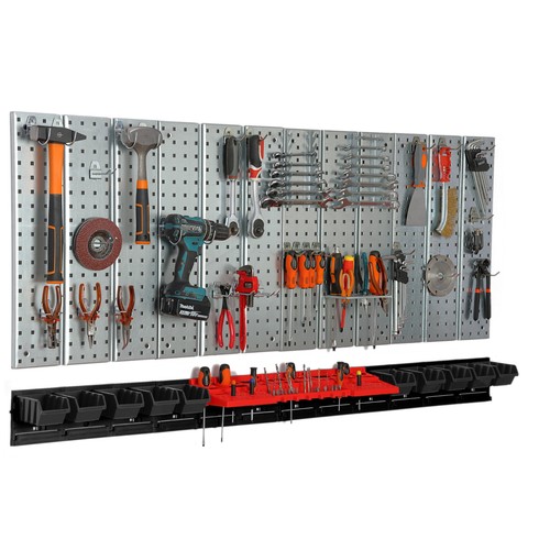 Werkzeugwand 156x72cm metall - 156x72cm,