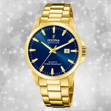 Festina Herrenuhr Edelstahl gold Festina Swiss made Armbanduhr UF20044/3